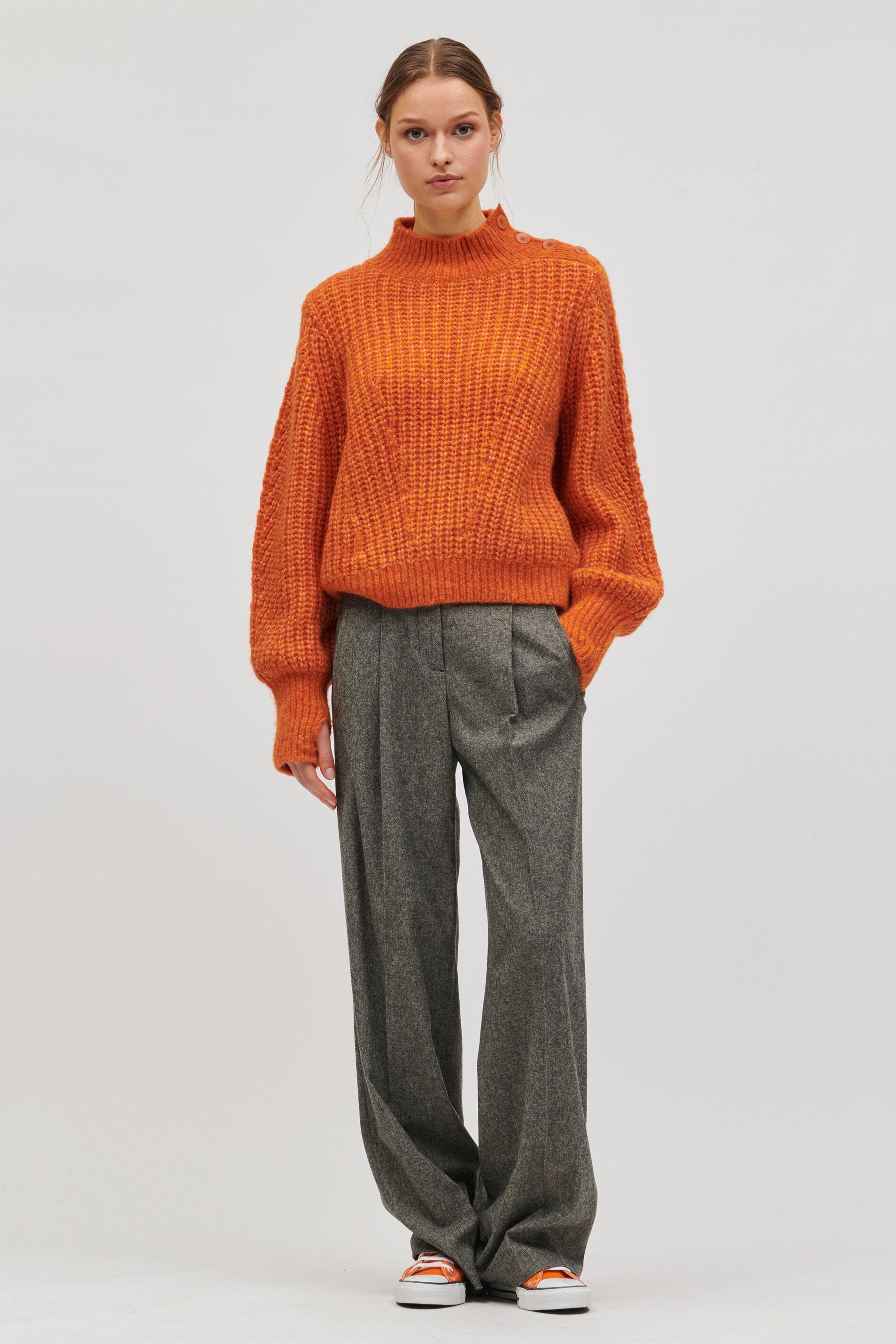 LUISA CERANO-OUTLET-SALE-Ripp-Pullover aus Woll-Mix-Strick-by-ARCHIVIST