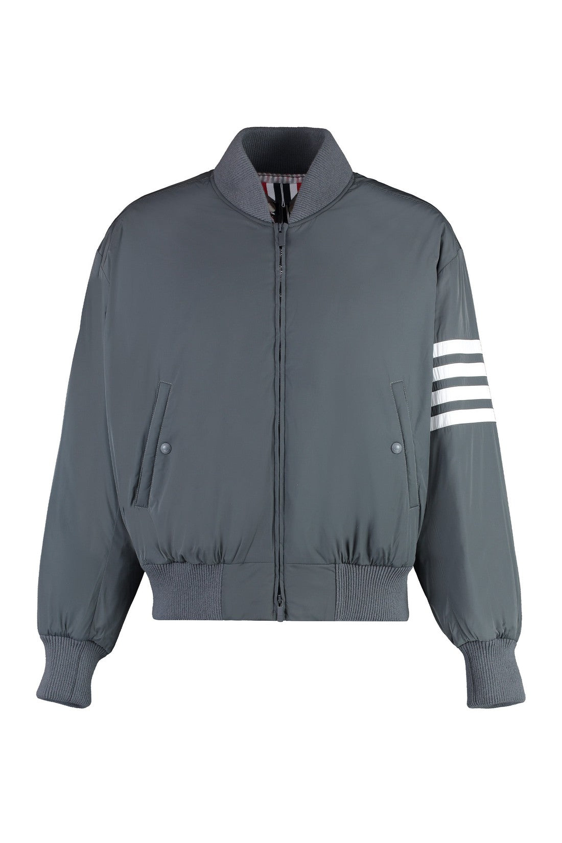 Thom Browne-OUTLET-SALE-Bomber jacket in technical fabric-ARCHIVIST