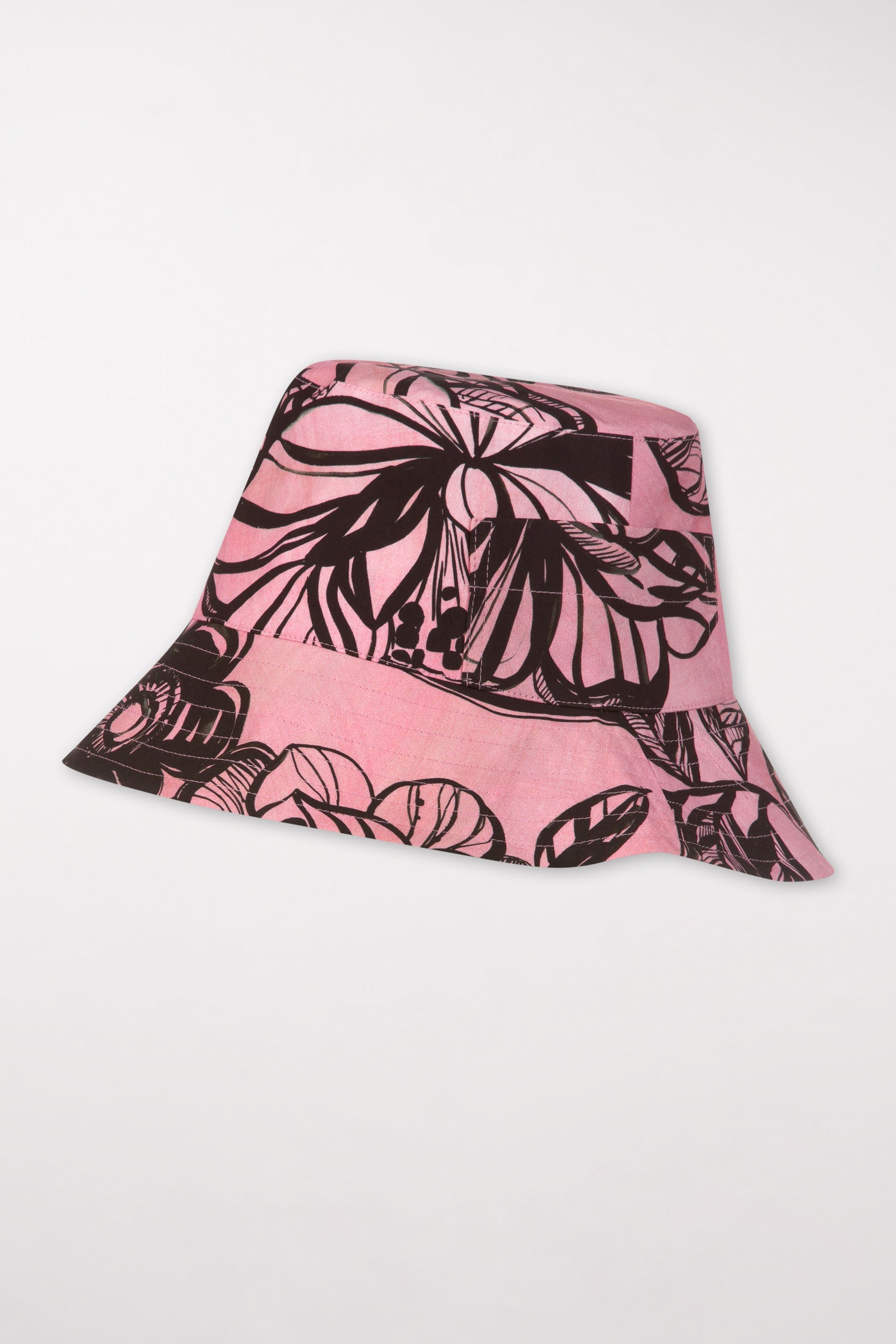 LUISA CERANO-OUTLET-SALE-Bucket-Hut mit Flower-Print-Accessoires-0-pale pink print-by-ARCHIVIST