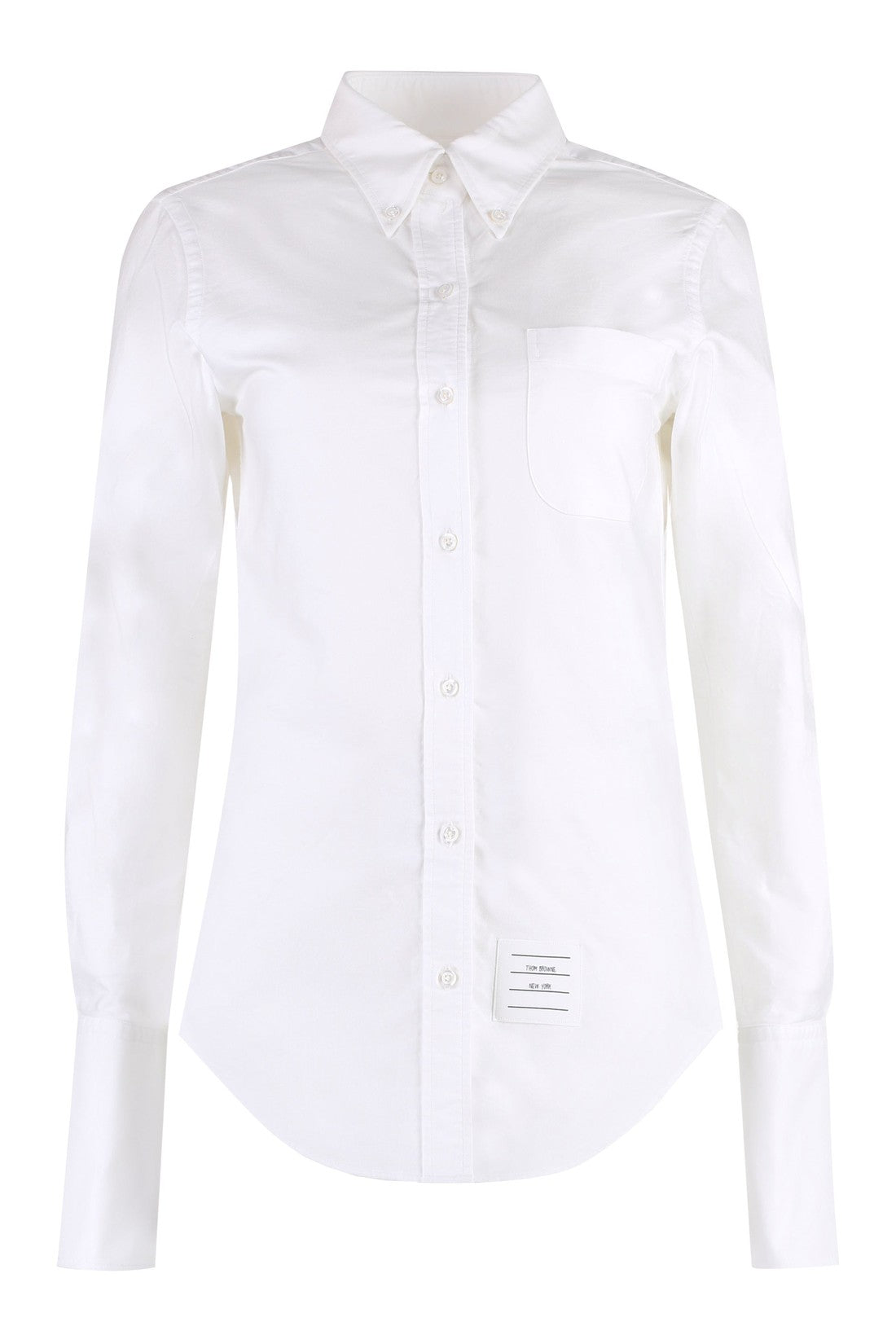 Thom Browne-OUTLET-SALE-Button-down collar cotton shirt-ARCHIVIST