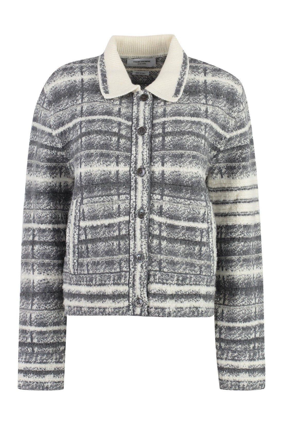 Thom Browne-OUTLET-SALE-Checked wood Jacket-ARCHIVIST
