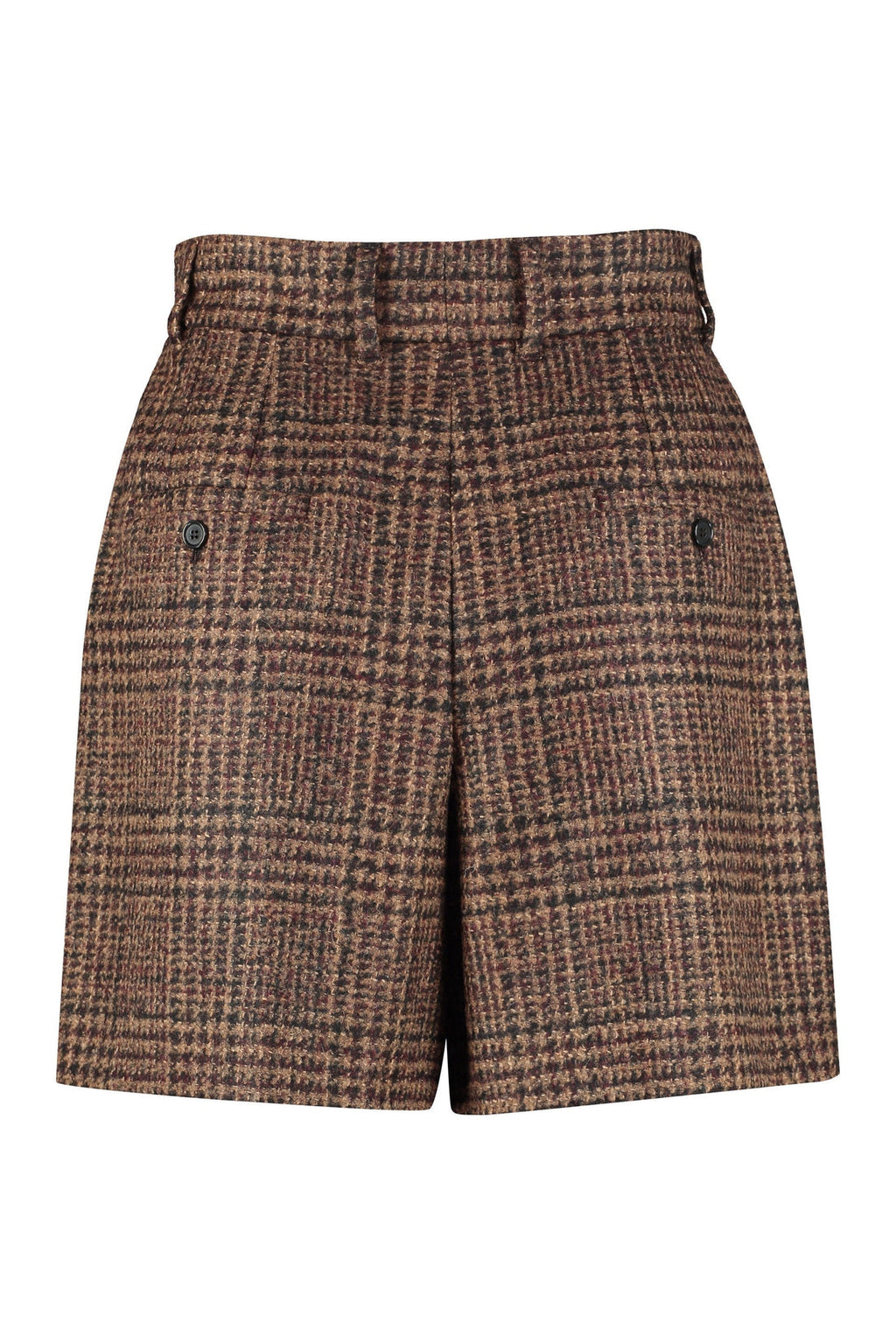 Dolce & Gabbana-OUTLET-SALE-Checked wool shorts-ARCHIVIST