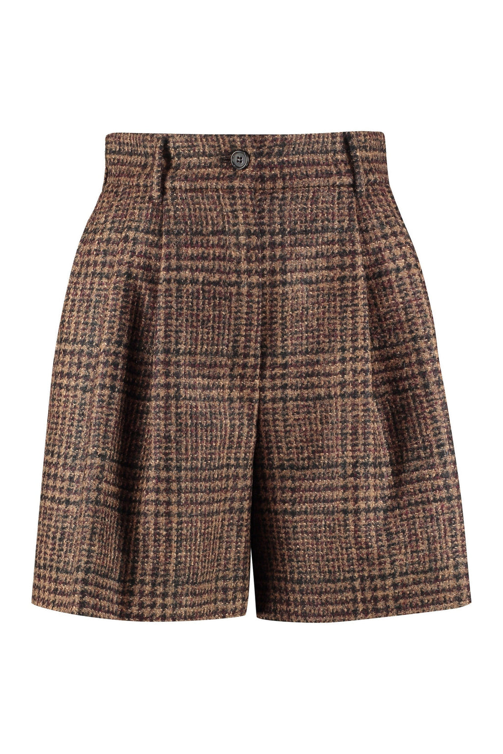 Dolce & Gabbana-OUTLET-SALE-Checked wool shorts-ARCHIVIST