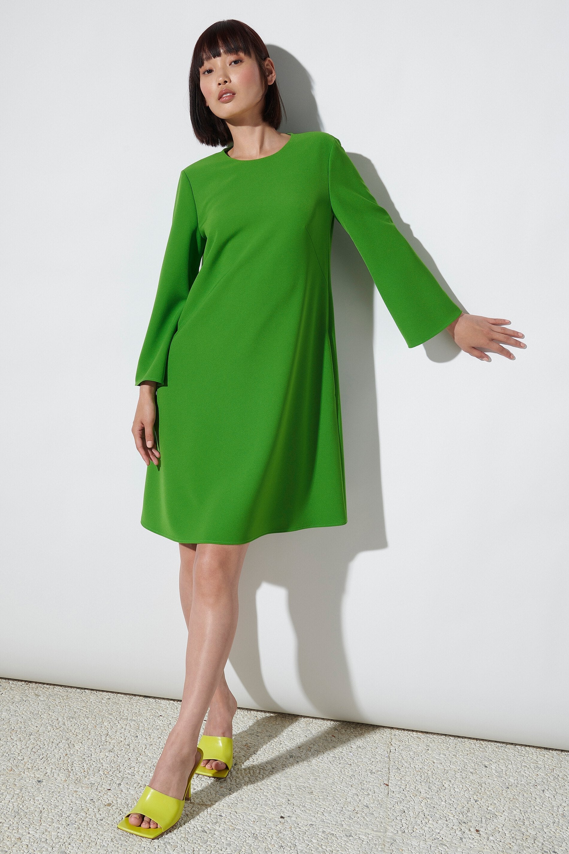 LUISA CERANO-OUTLET-SALE-Fließendes Minikleid-Kleider & Röcke-36-bold green-by-ARCHIVIST