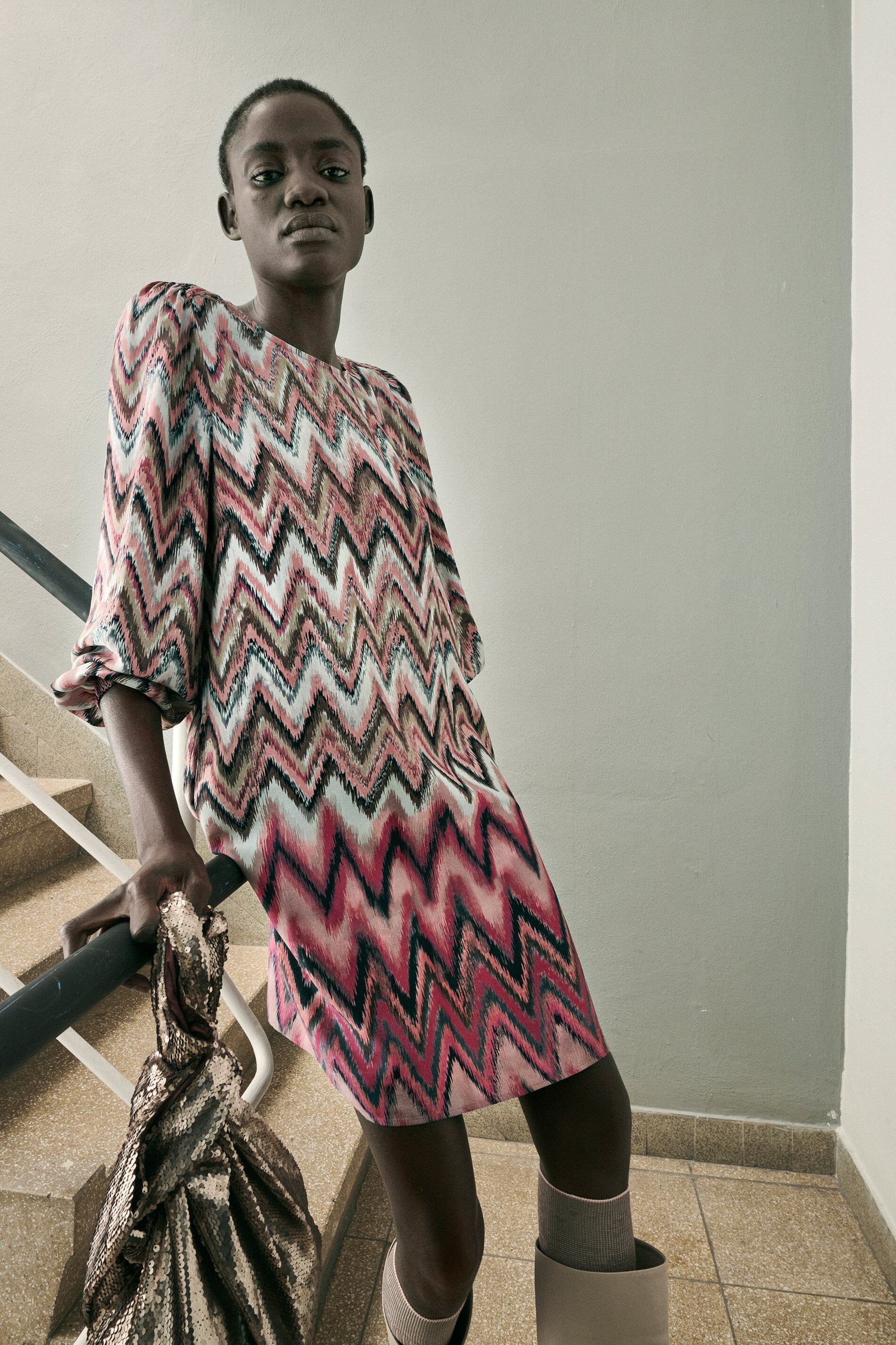 LUISA CERANO-OUTLET-SALE-Kleid mit Graphic-Print-Kleider & Röcke-by-ARCHIVIST