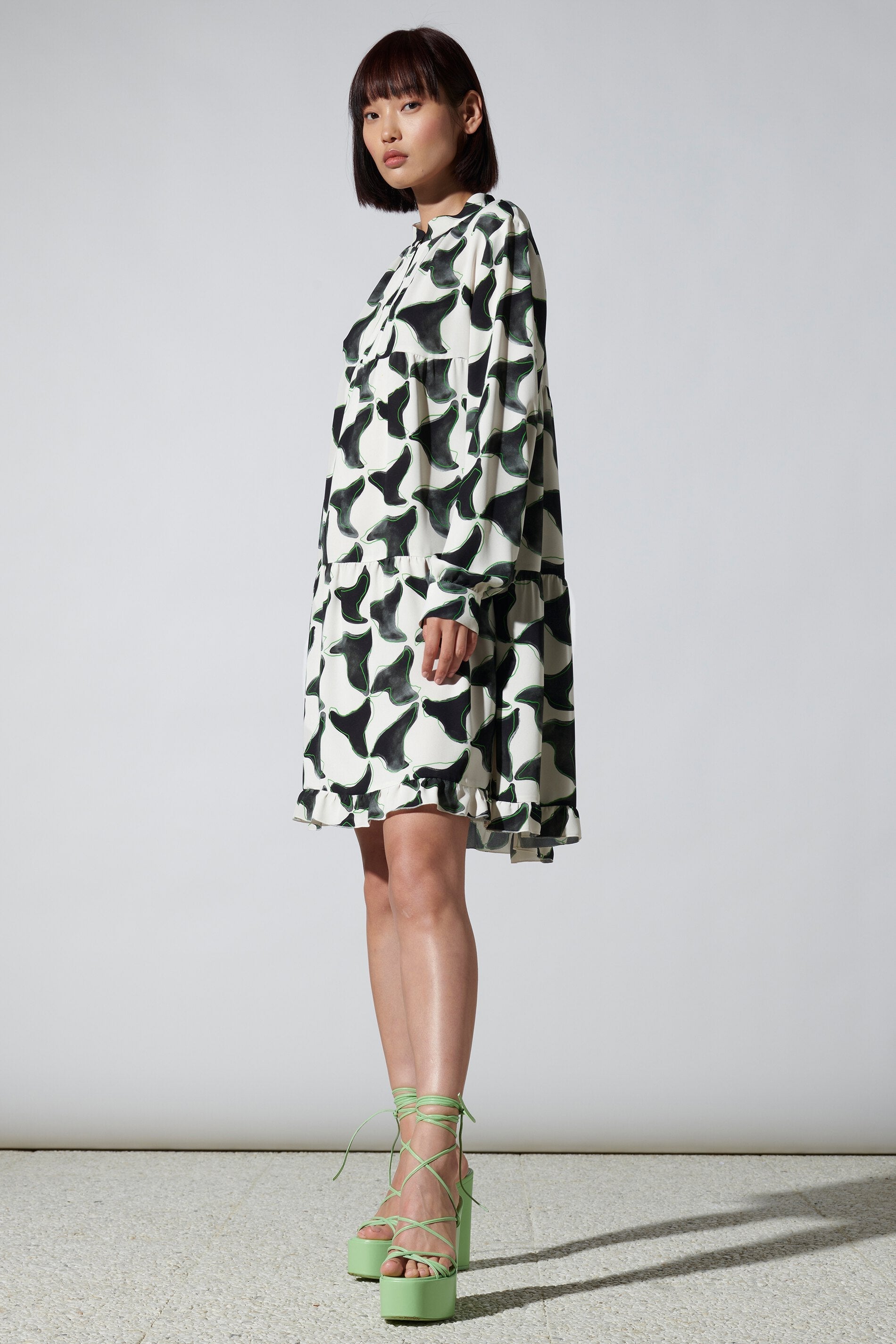 LUISA CERANO-OUTLET-SALE-Kleid mit Hahnentritt-Print-Kleider & Röcke-by-ARCHIVIST
