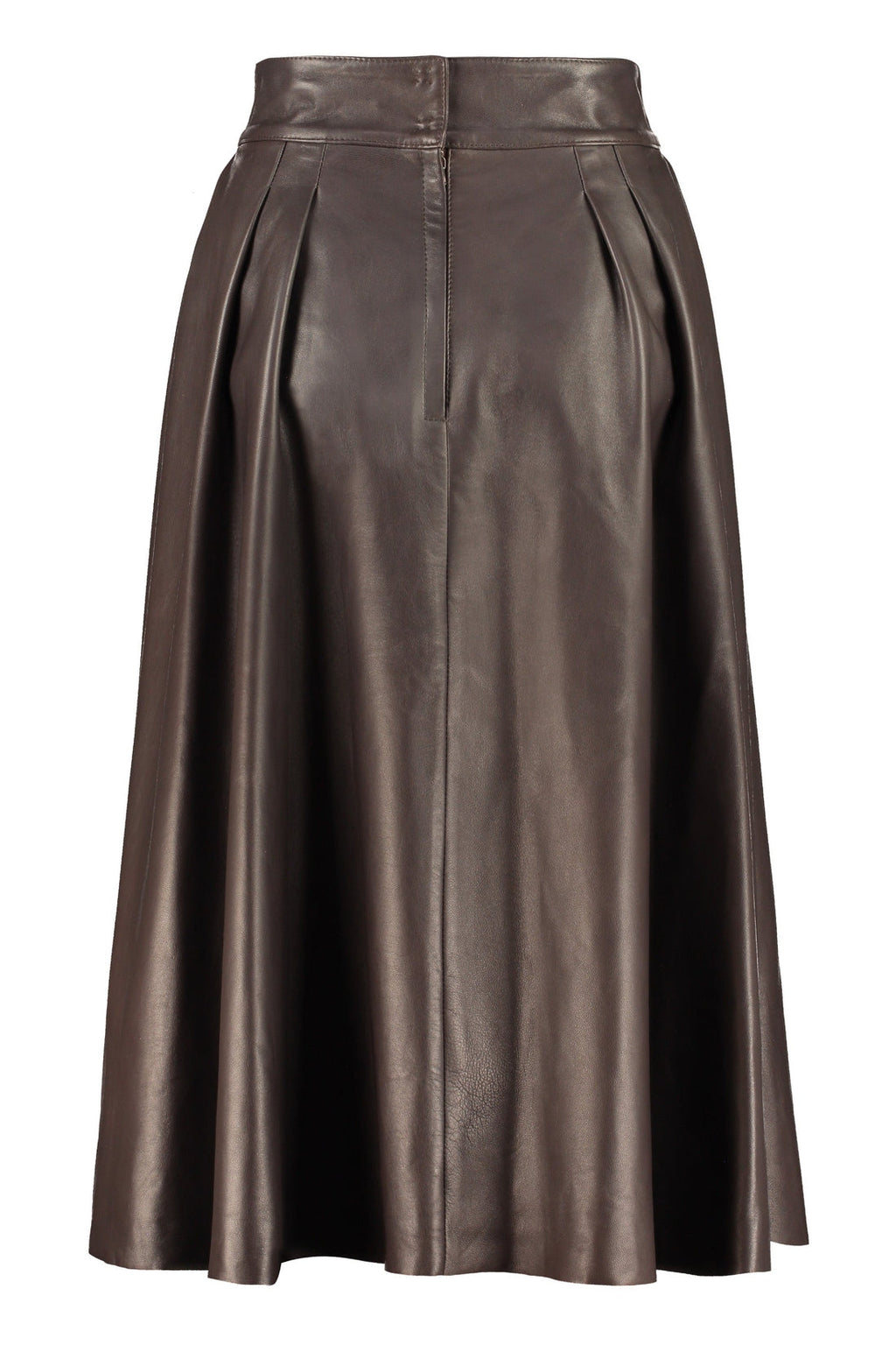 Dolce & Gabbana-OUTLET-SALE-Leather full skirt-ARCHIVIST