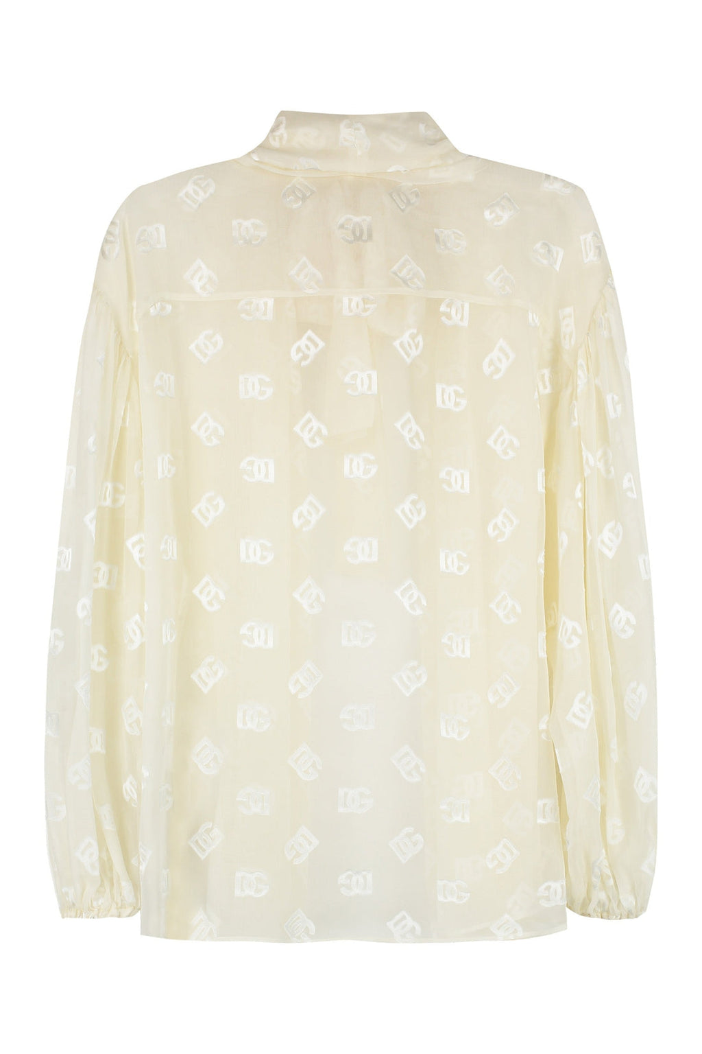 Dolce & Gabbana-OUTLET-SALE-Printed satin blouse-ARCHIVIST
