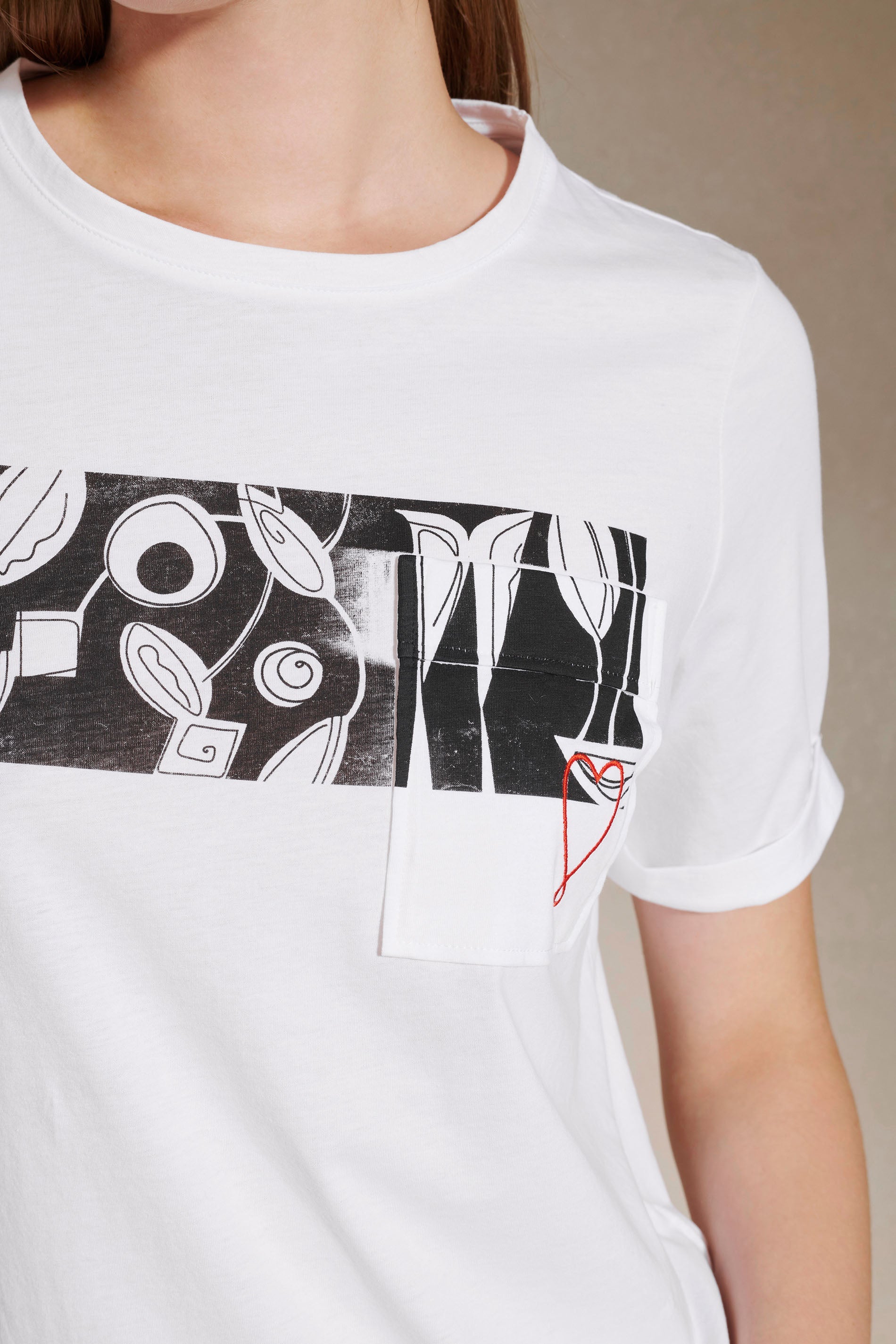 LUISA CERANO-OUTLET-SALE-Shirt mit Print & Stickerei-Shirts-by-ARCHIVIST