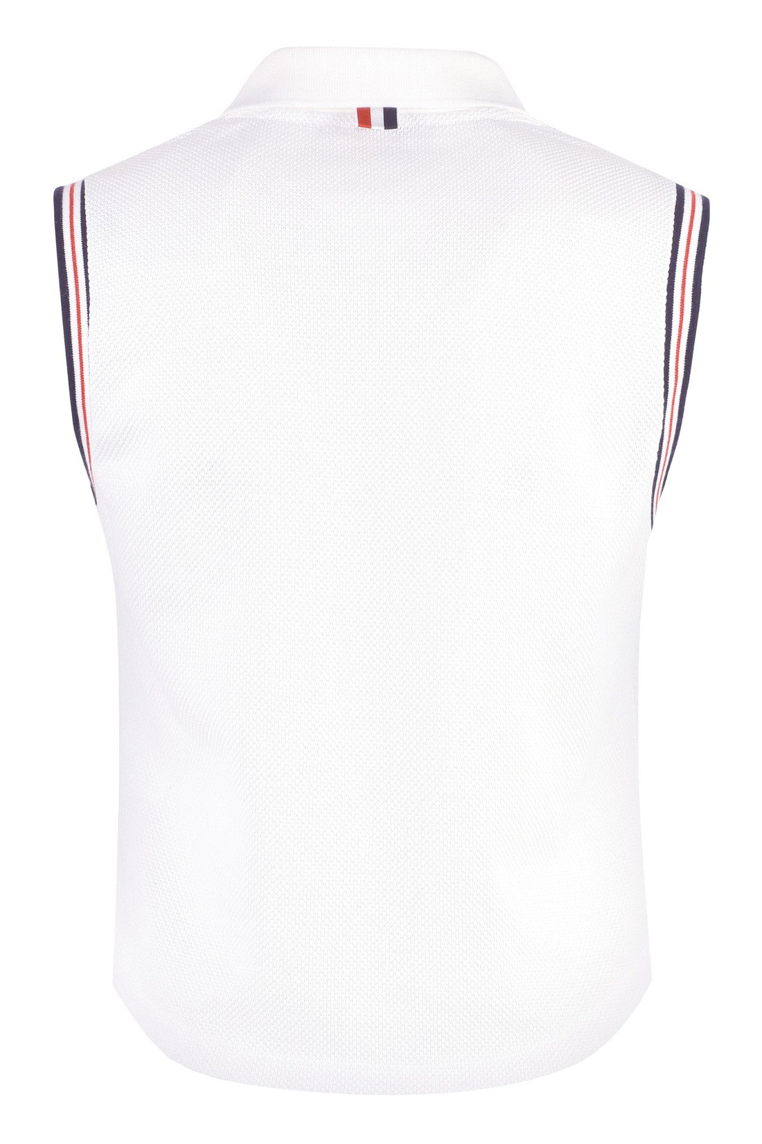 Thom Browne-OUTLET-SALE-Sleeveless polo shirt in cotton-ARCHIVIST