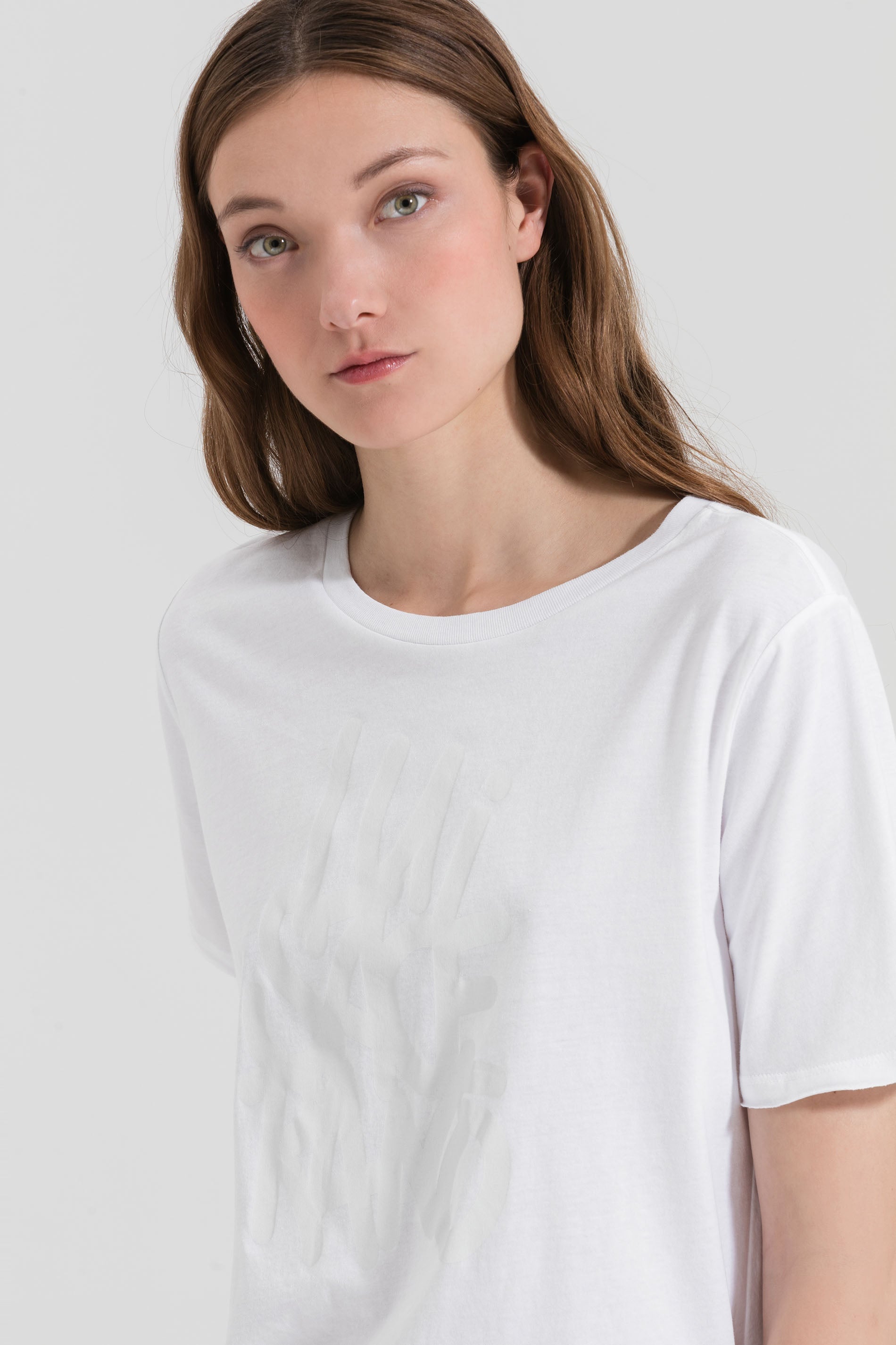 LUISA CERANO-OUTLET-SALE-T-Shirt mit Logo-Print-Shirts-by-ARCHIVIST