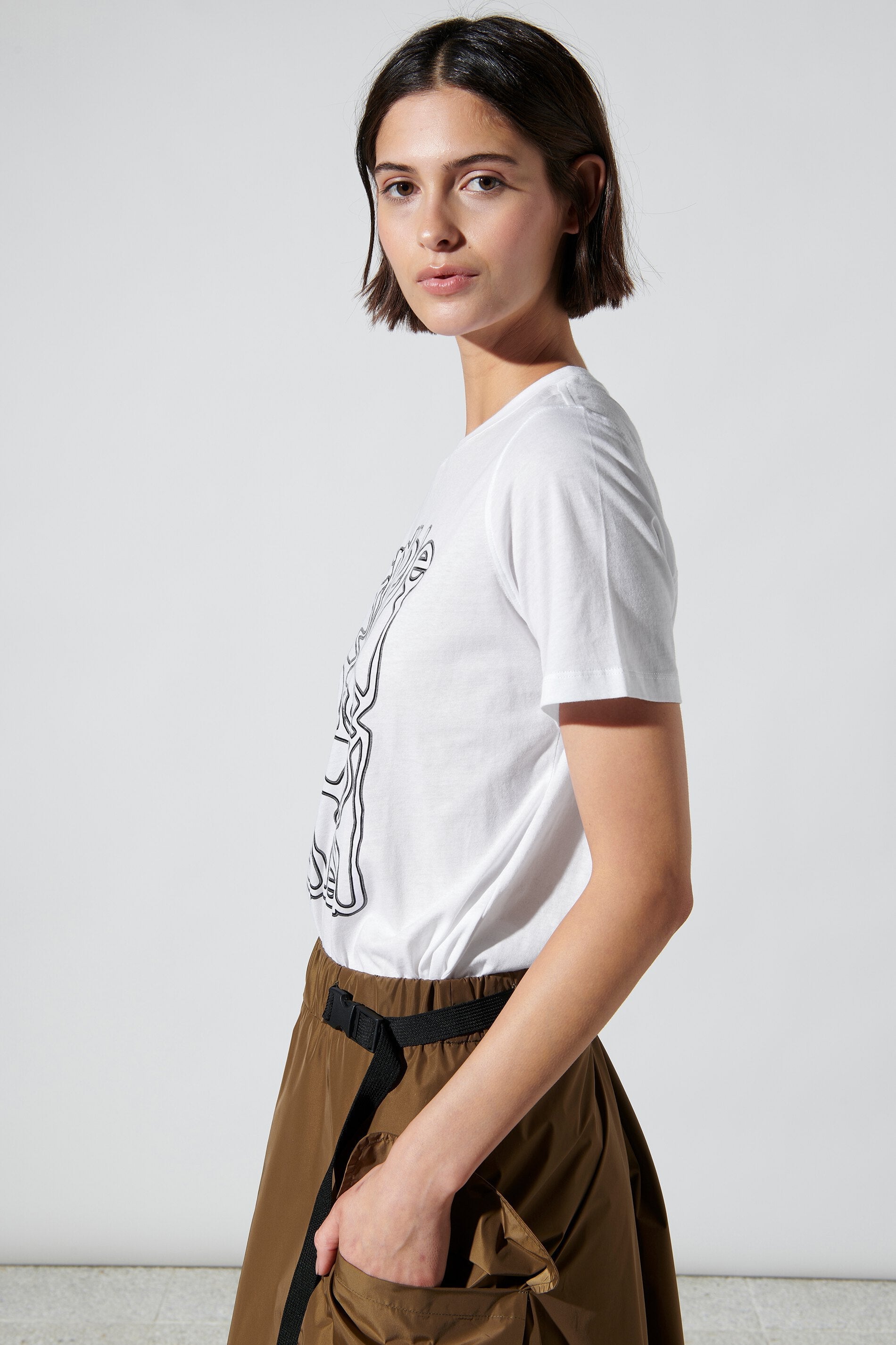 LUISA CERANO-OUTLET-SALE-T-Shirt mit Statement-Print-Shirts-by-ARCHIVIST
