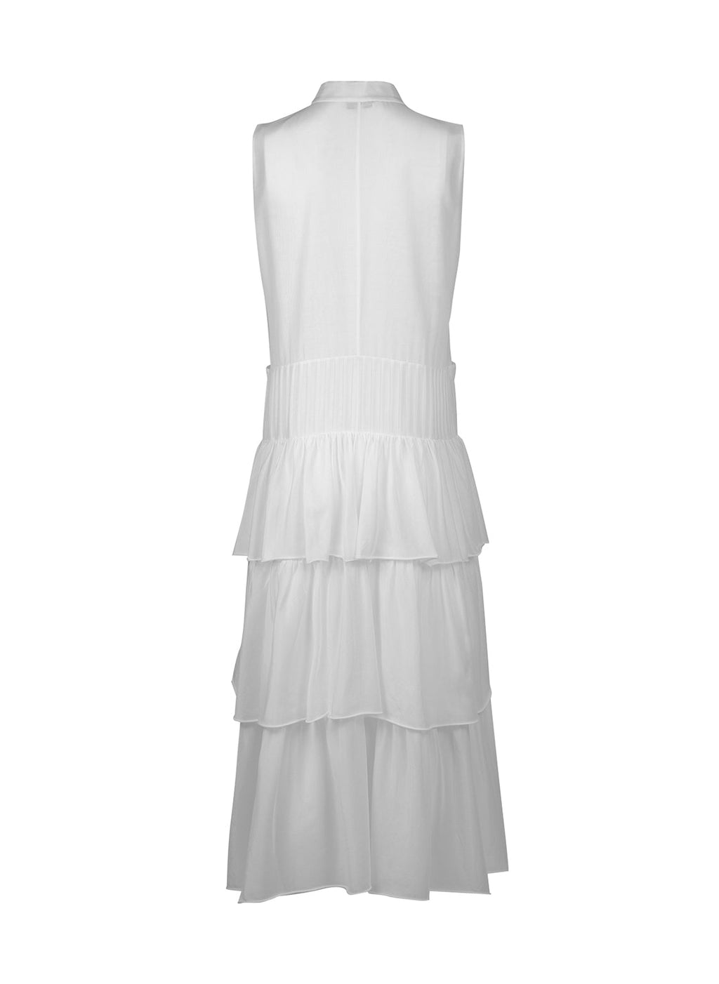 Maxi dress in fine cotton-silk mix