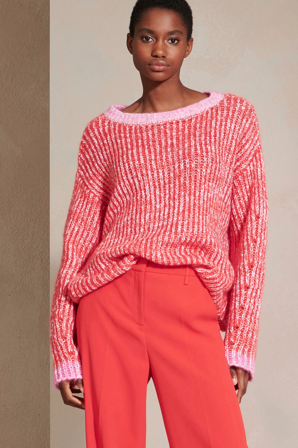 LUISA CERANO OUTLET SALE sweater in two-tone look ARCHIVIST